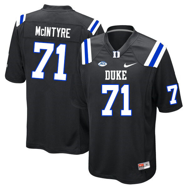 Men #71 Maurice McIntyre Duke Blue Devils College Football Jerseys Sale-Black - Click Image to Close